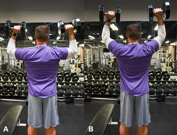 dumbbell press standing