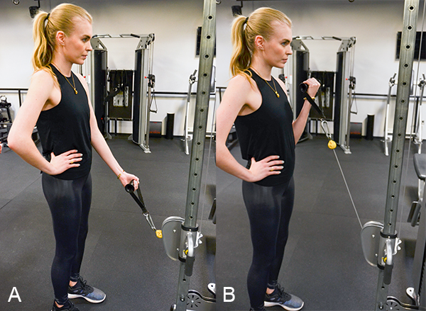 one arm cable curl low