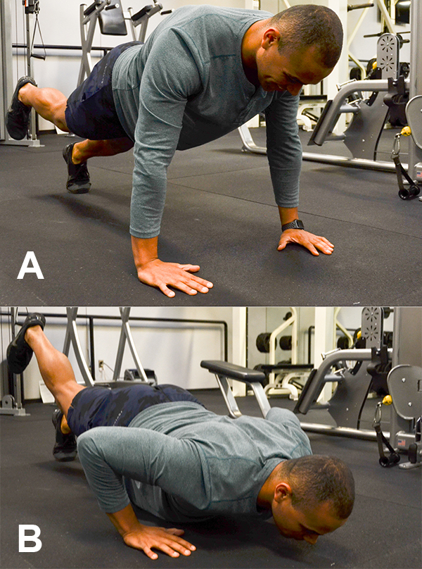push up one leg Chest Workout Moves 